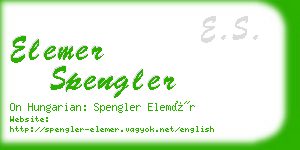 elemer spengler business card